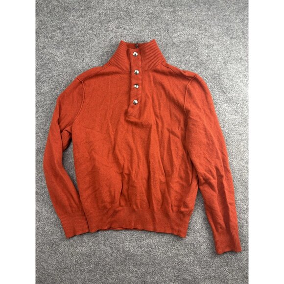 Banana Republic Sweater Mens Medium Merino Wool Italian Yarn Half Zip Pullover - Picture 1 of 7